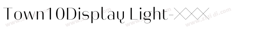 Town10Display Light字体转换
